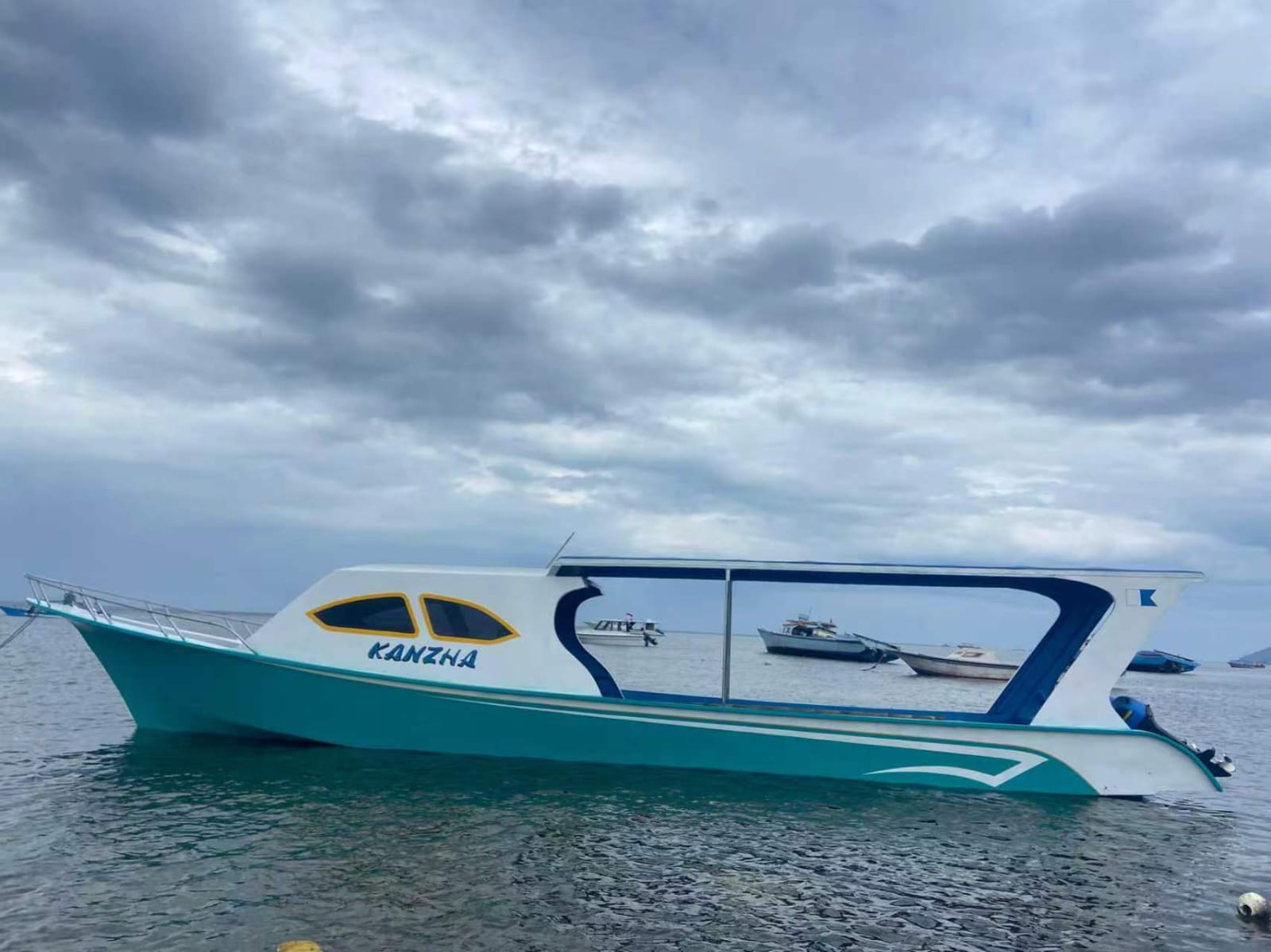 Large tourist boat for island trips in Manado