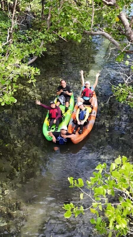 Kayaking adventure on the water in North Sulawesi
